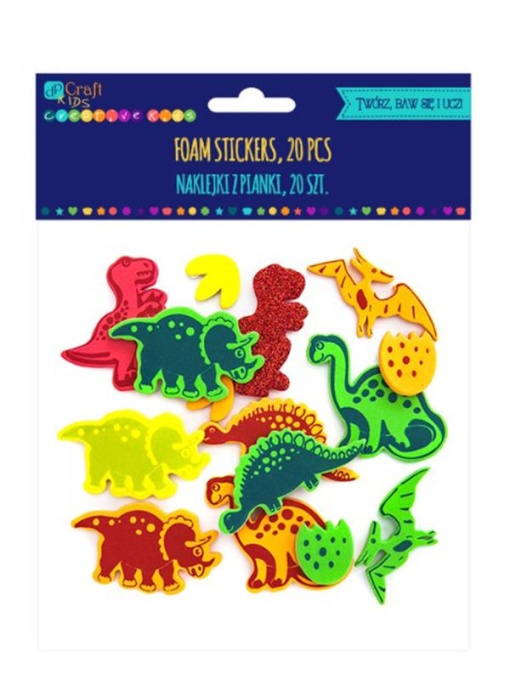 Set 20 figurine autoadezive spuma dinozauri kspi-049 Dp Craft