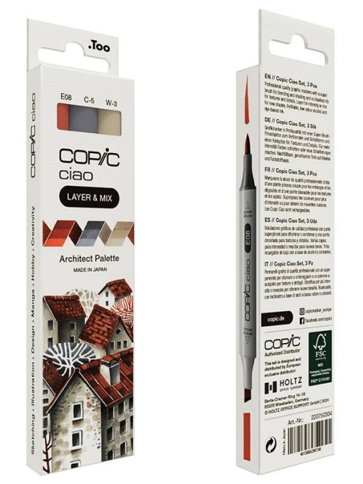 Set 3 Markere Copic Ciao Paleta de Culori Architect 220750304
