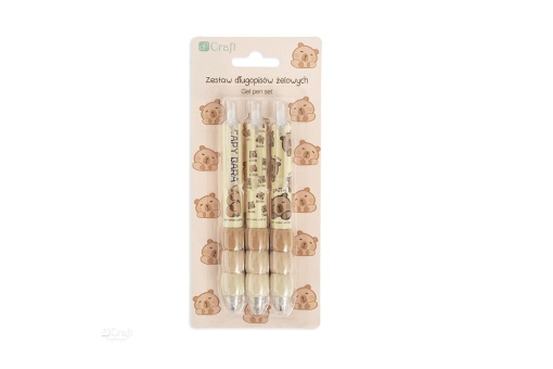 Set 3 Pixuri cu Gel Negru Capibara DPCA-006 Dp Craft