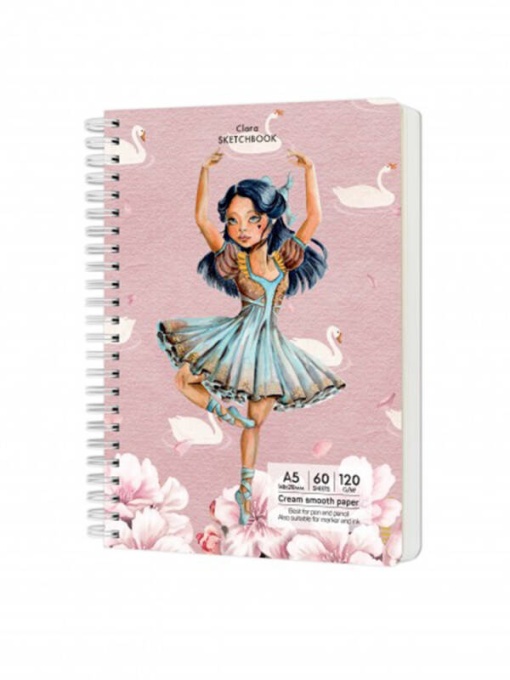 Sketchbook cu spira Clara 60 file 120 g/mp Having a lovely time Drasca