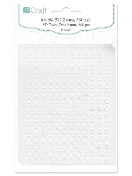 Discuri dublu adezive 3d foam dots 5x2mm Dp Craft dpkd-006