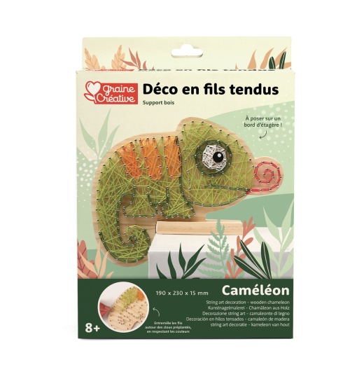 Kit string art pentru copii, model cameleon, Graine Creative 750234