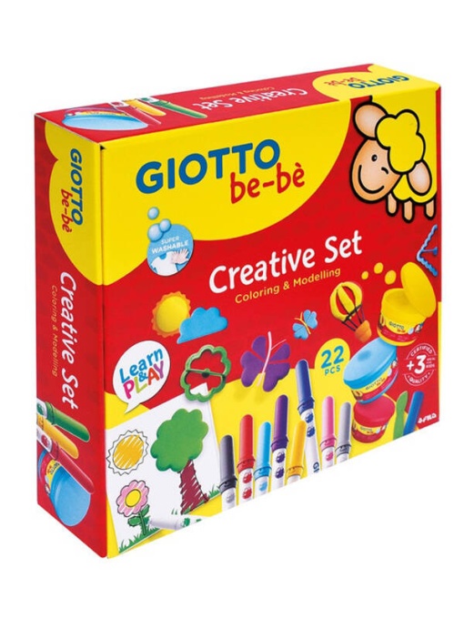 Set creativ cu 22 piese Coloring & modelling Giotto be-bè 478400