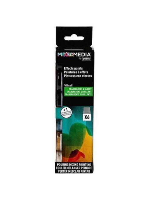Set Vitrail Mixed Media 6x20ml Pebeo 754502