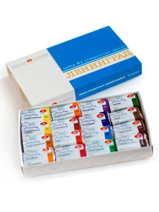 Acuarele extra-fine set 16 x 2.5 ml Leningrad Nr. 2 Nevskaya Palitra 1941020