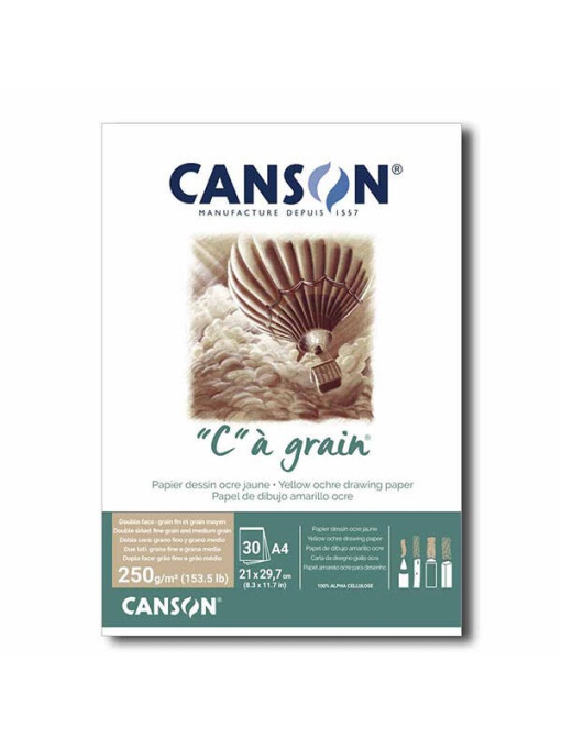 Bloc desen Canson C a Grain yellow ochre 250 g/mp