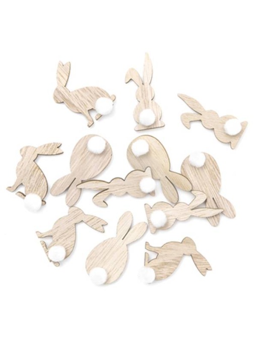 Set 12 Iepurasi de lemn Dp Craft DPDN-172