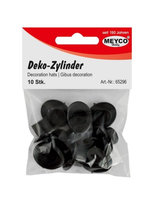 Set 10 palarii negre decorative Meyco 65296