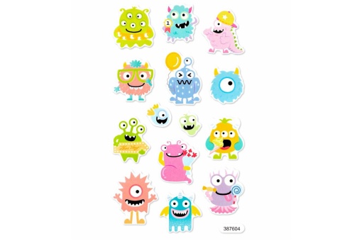 Set 14 Figurine Autoadezive Spuma Glow in the Dark Monsters DPPI-028 Dp Craft