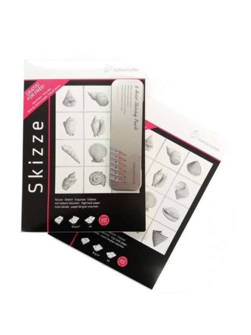 Set 2 sketchbook-uri + set creioane gratuit Hahnemuhle 10650047