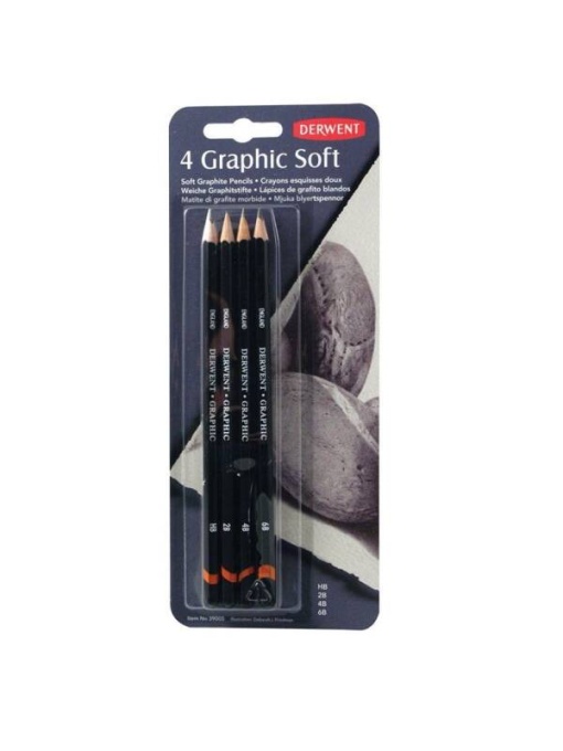 Set 4 creioane grafit Graphic Soft Derwent 39005