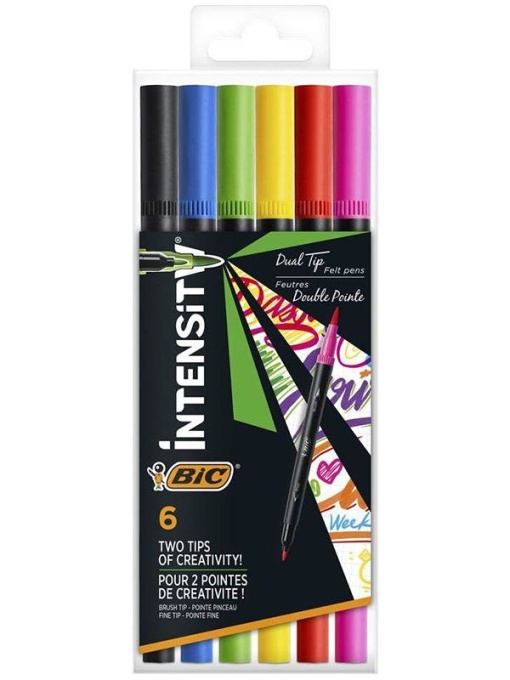 Set 6 carioci Dual-Tip Intensity Intense BIC BC989694