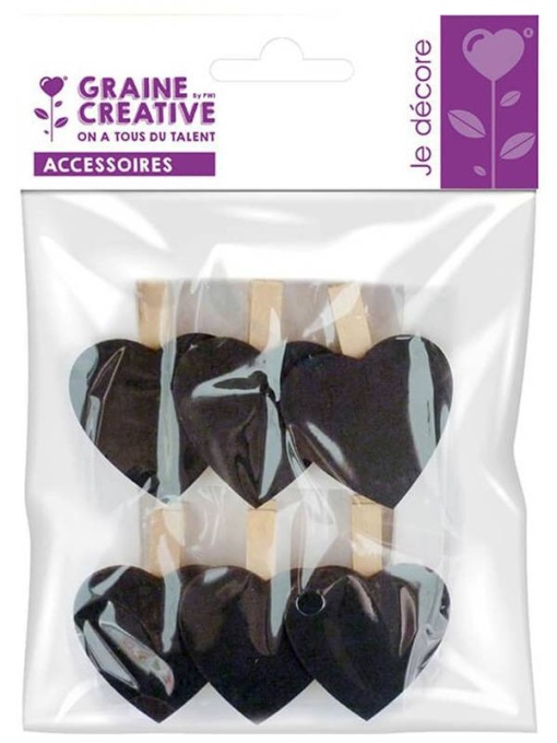 Set 6 carlige in forma de Inima Graine Creative 103431
