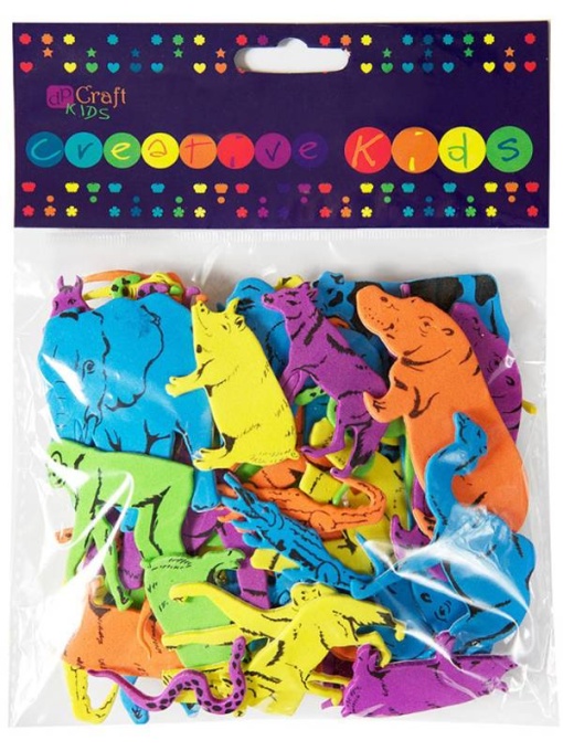 Set 60 figurine autoadezive spuma animale 3 kspi-043 Dp Craft