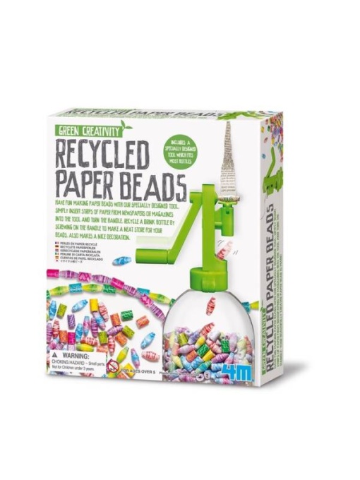 Kit educativ perle din hartie reciclata 18 x 22 x 6cm Graine Creative 5664588