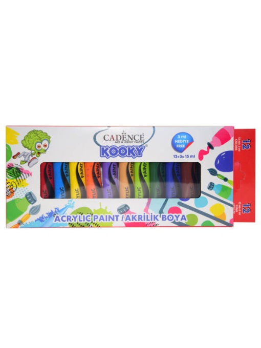 Set 12 x 15 ml culori acrilice Kooky Cadence