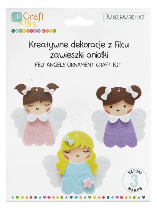 Set 3 figurine autoadezive din fetru ingeri Dp Craft ksfi-282