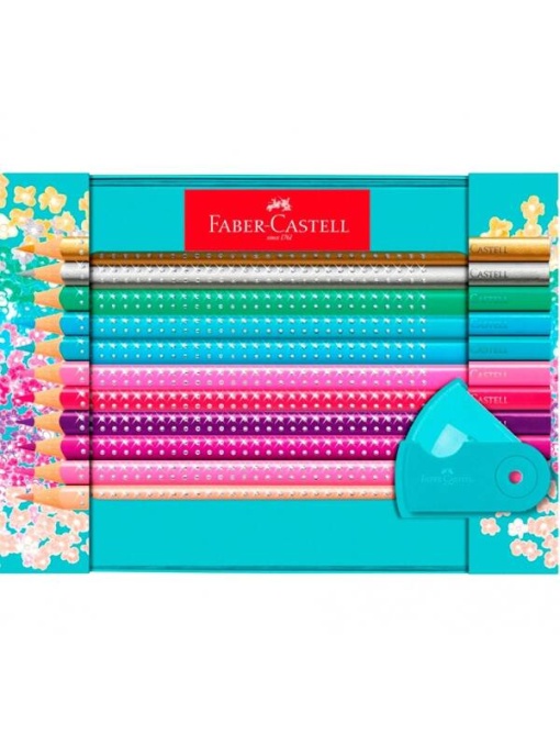 Set cadou 20 creioane colorate Sparkle ascutitoare Faber Castell FC201641