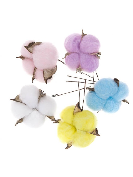 Set de 5 flori decorative colorate din bumbac Dp Craft DPZA-143