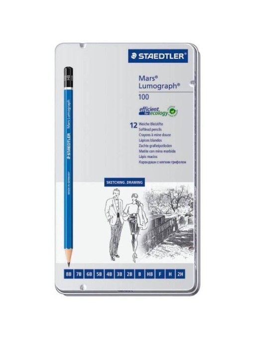 Set 12 creioane Mars Lumograph Staedtler 100 G12 S