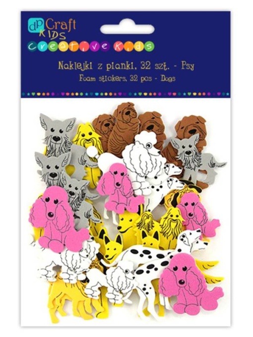 Set 32 figurine autoadezive spuma caini Dp Craft kspi-307