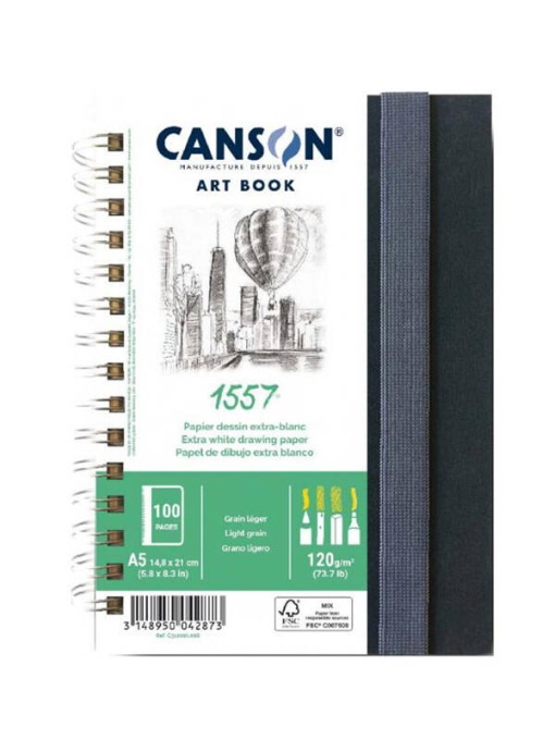 Art book 1557 50 file, A5 120g/mp Canson