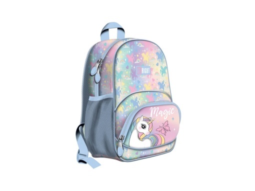 Ghiozdan Gradinita SM St. Right Magic Unicorn 2 Compartimente 32cm 664045 Roz/Bleu/Verde Pastel