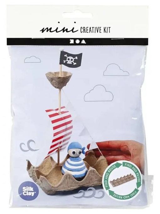 Mini Kit Creatie Barca Piratilor din cofrag de oua 977433