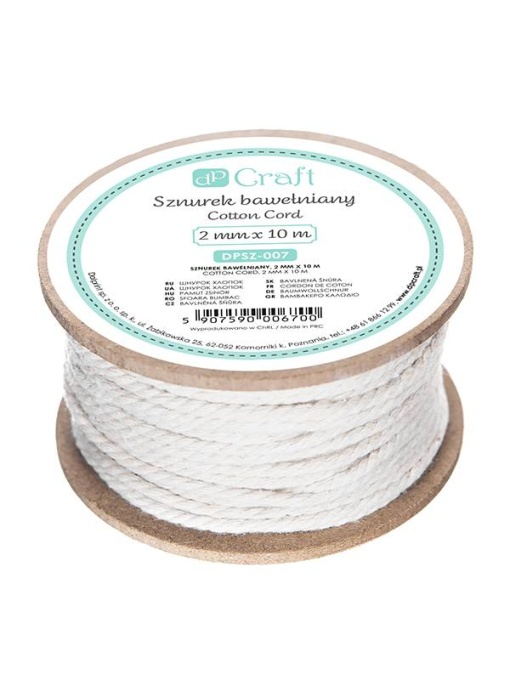 Rola snur decorativ din macrame 2mmx10m Dp Craft dpsz-007