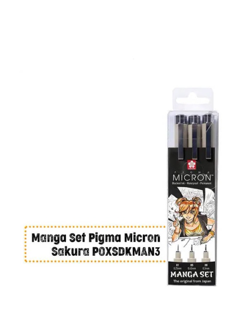 Set 3 linere Manga Pigma Micron Sakura POXSDKMAN3