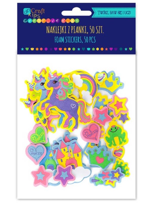 Set 50 figurine autoadezive spuma unicorni kspi-401 Dp Craft
