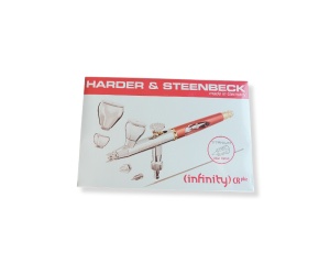 Aerograf Infinity CRPlus 2024 2in1 cu 0.25mm si 0.44mm + Cupa 2ml si 4ml Titanium Harder & Steenbeck 122233
