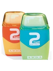 Ascutitoare dubla cu radiera Arda 2Gether TE811