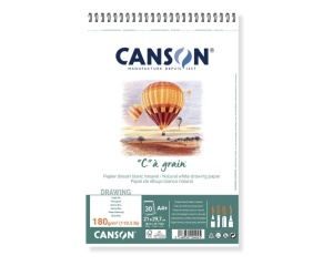 Bloc de Desen Canson C a grain cu spirala pe latura scurta 180g