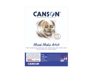 Bloc Mix Media Artist Canson – 600 g/mp