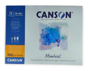 Bloc Montval Acuarela GF 300g/mp lipit pe latura scurta Canson