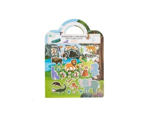 Carte cu 27 autocolante reutilizabile 3D, Safari, DP Craft, KSPI-439