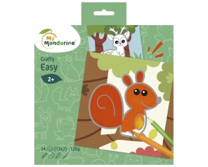 Carte de colorat Graffy Easy, model Animale din padure, My Mandarine, cod GY174C