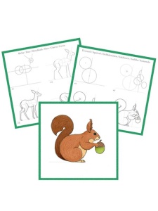 Carte de colorat Graffy Learn Avenue Mandarine - Animale din padure, 24 file, spira GY150C
