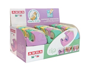 Dispenser bicolor pentru banda adeziva, 19 mm x 33 m, pastel, Arda, C1347P2
