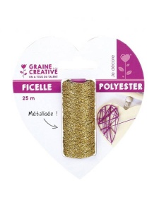 Fir polyester, auriu 25m 200721