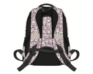 Ghiozdan ergonomic Kuromi Pink St. Majewski BPL 58, 40 cm, 4 compartimente, gri cu roz, cod 694158
