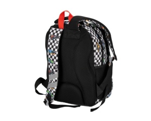 Ghiozdan Hot Wheels Starpak, 25 x 38 x 18 cm, negru cu alb, cod 550871