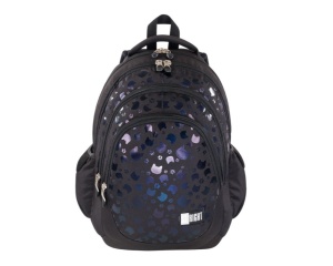 Ghiozdan St. Right Black Cats St. Majewski, 42 cm, 4 compartimente, negru, cod 664571