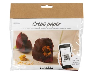 Kit creatie mini craft din hartie creponata model maci 977470 DIY