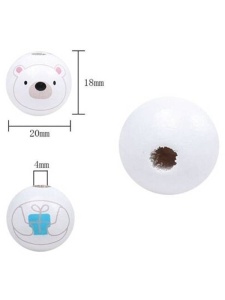 Kit 5 decoratiuni din bile Urs Polar Graine Creative 100873