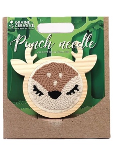Kit Creativ cu Tehnica Punch Needle model Caprioara 15 cm Graine Creative 420206