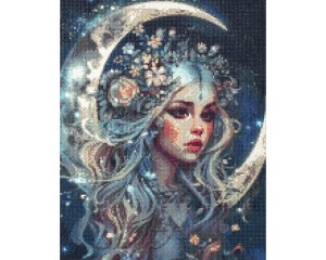 Kit cu Strasuri model Luna 40 x 50 cm 117058 Graine Creative