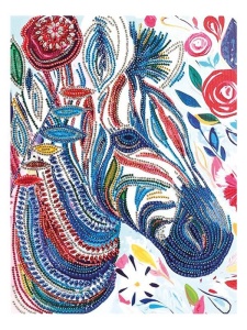 Kit broderie cu diamante zebra Graine Creative 117044
