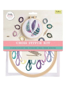 Kit de broderie cu pene DP Craft, cod DSM-106184